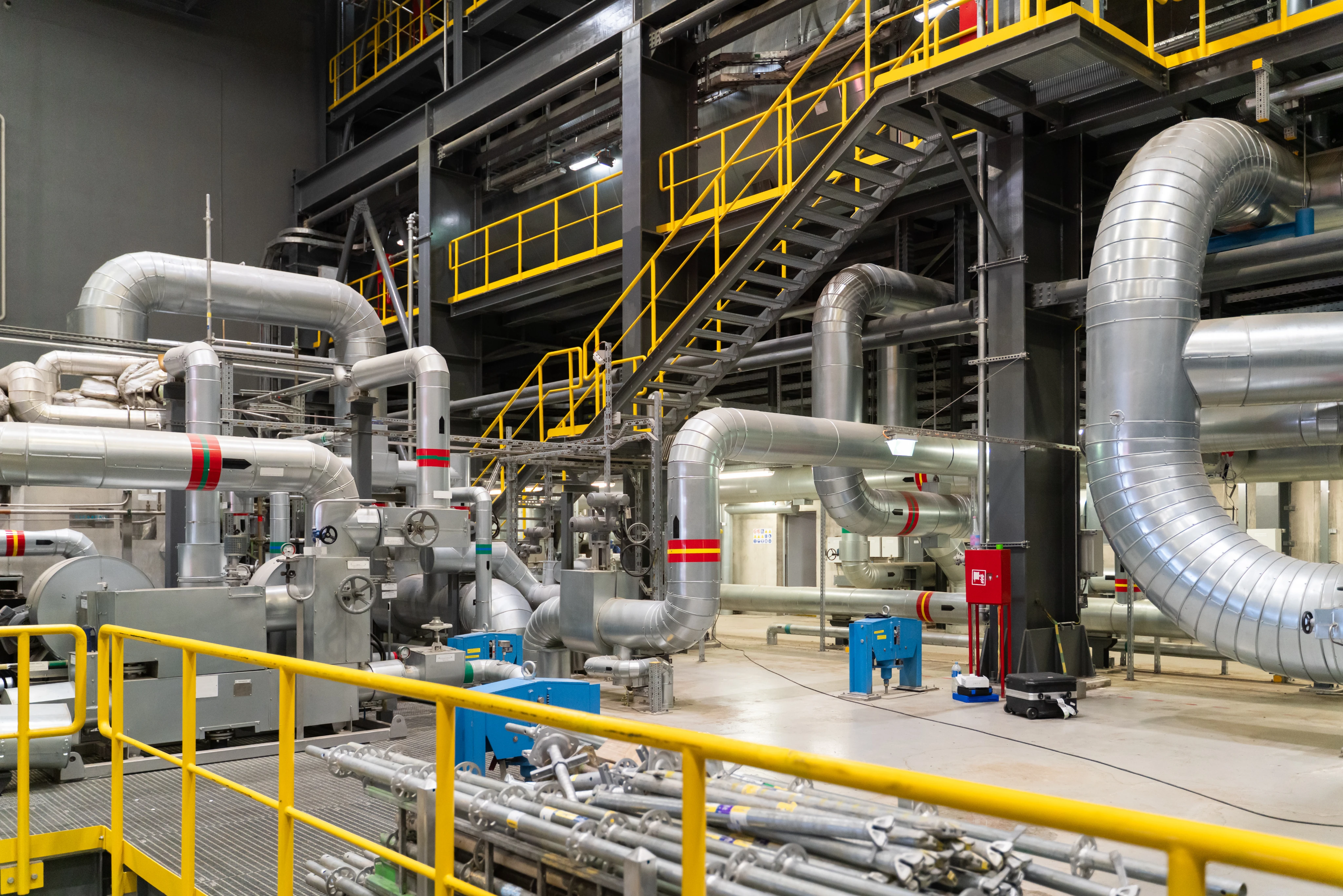 Cogeneration plant interior